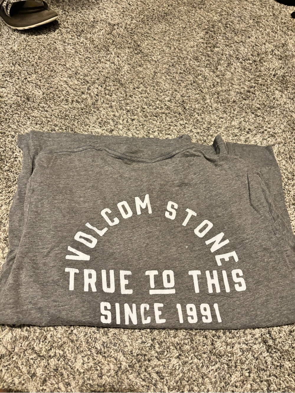 Volcom Grey Long Sleeve with White Arch Logo